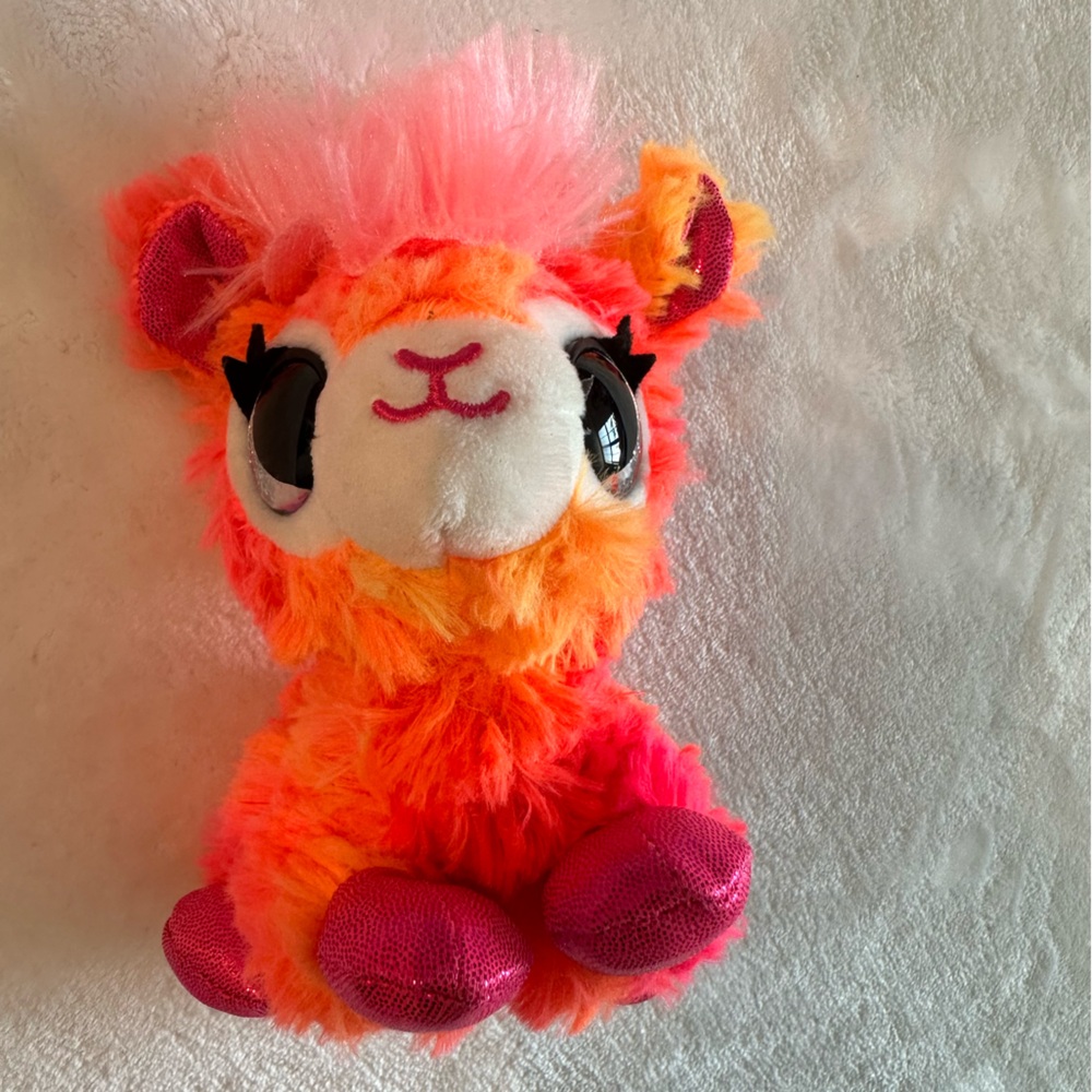 Stuffed llama toy. Orange. NWOT